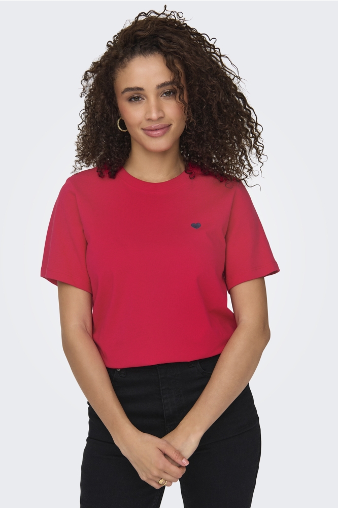 JDYPISA S/S PRINT TOP JRS NOOS 15298612 Ski Patrol/BITTERSWEET